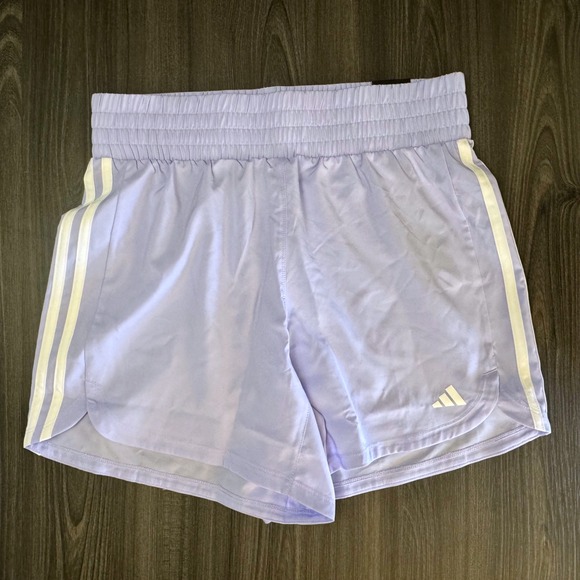 adidas Pants - ADIDAS Pacer Shorts3 Stripe - 5" inseam - NWT - Lavender Purple Spring- M